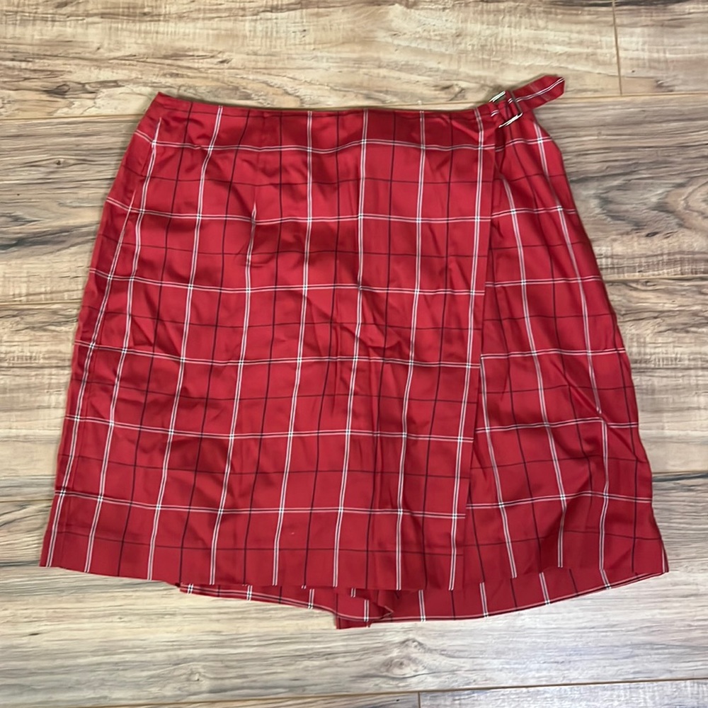Liz Claiborne Liz Sport 90’s Plaid Wrap Around Skort Size 14